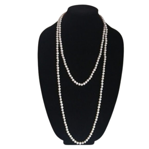 Jewelry - Freshwater 6mm Pearls Neverending Necklace, 64"